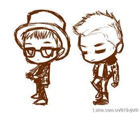 权志龙简笔画图片 第1张 权志龙简笔画图片 第1张